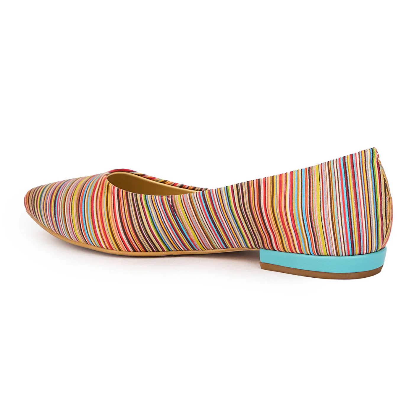 Balerini dama din piele naturala multicolor 15351 - Image 2