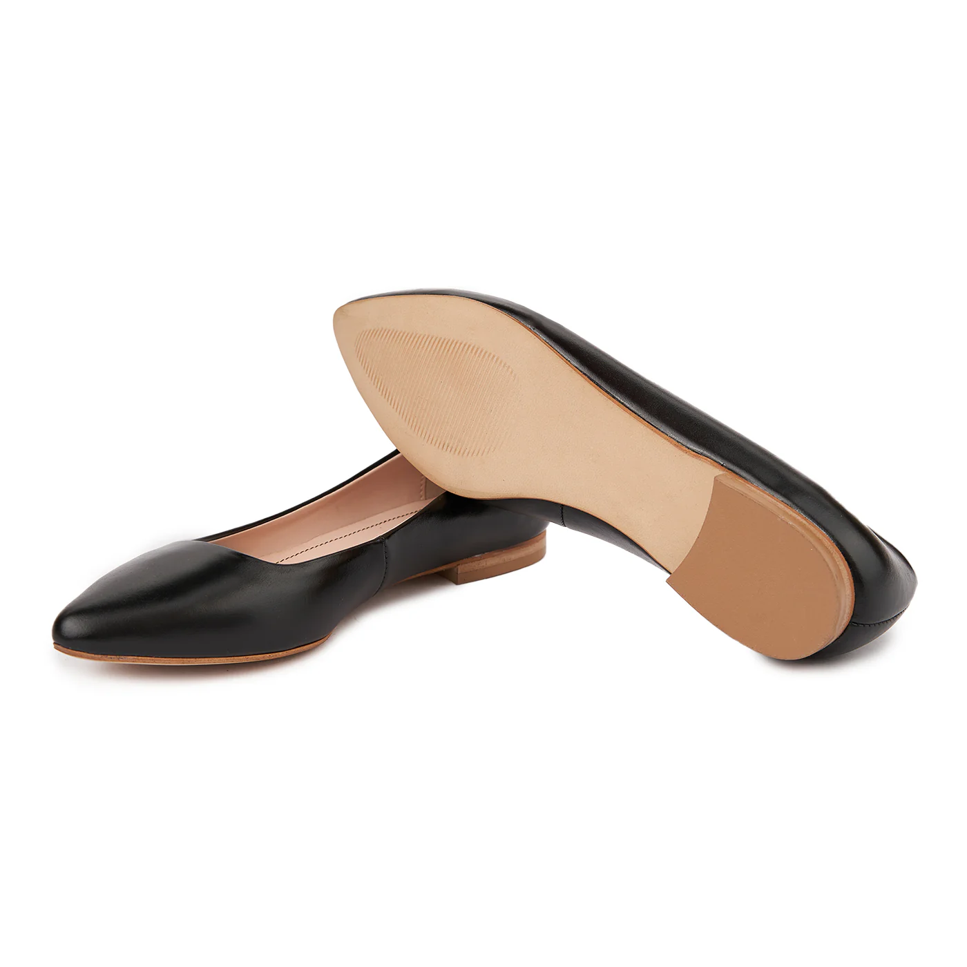 Balerini dama din piele naturala neagra 4651 - Image 3