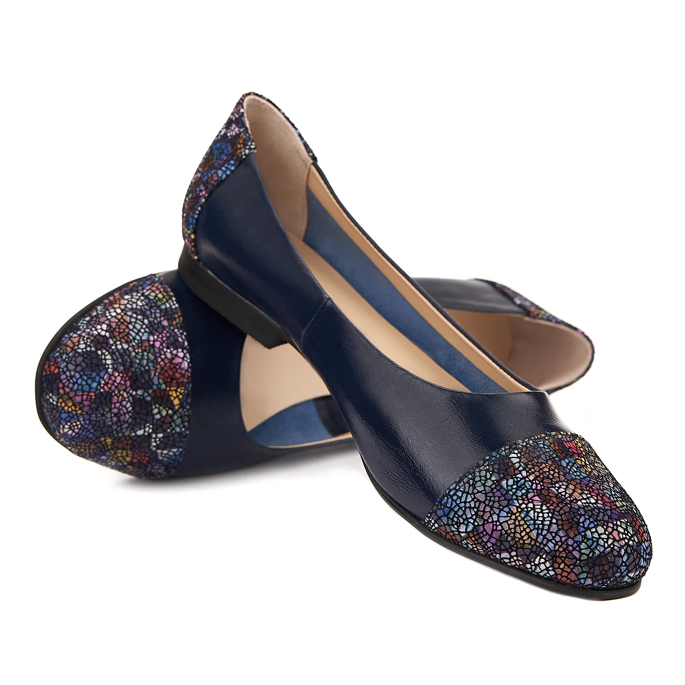 Balerini din piele naturala navy 1489 - Image 4