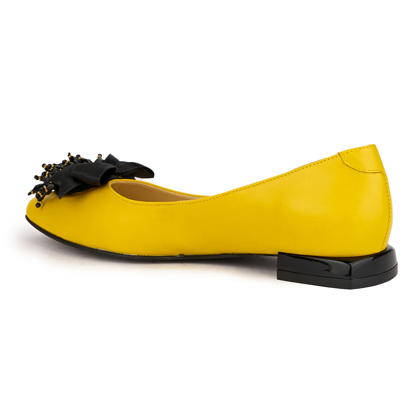 Balerini eleganti dama din piele naturala galbena 16463 - Image 2