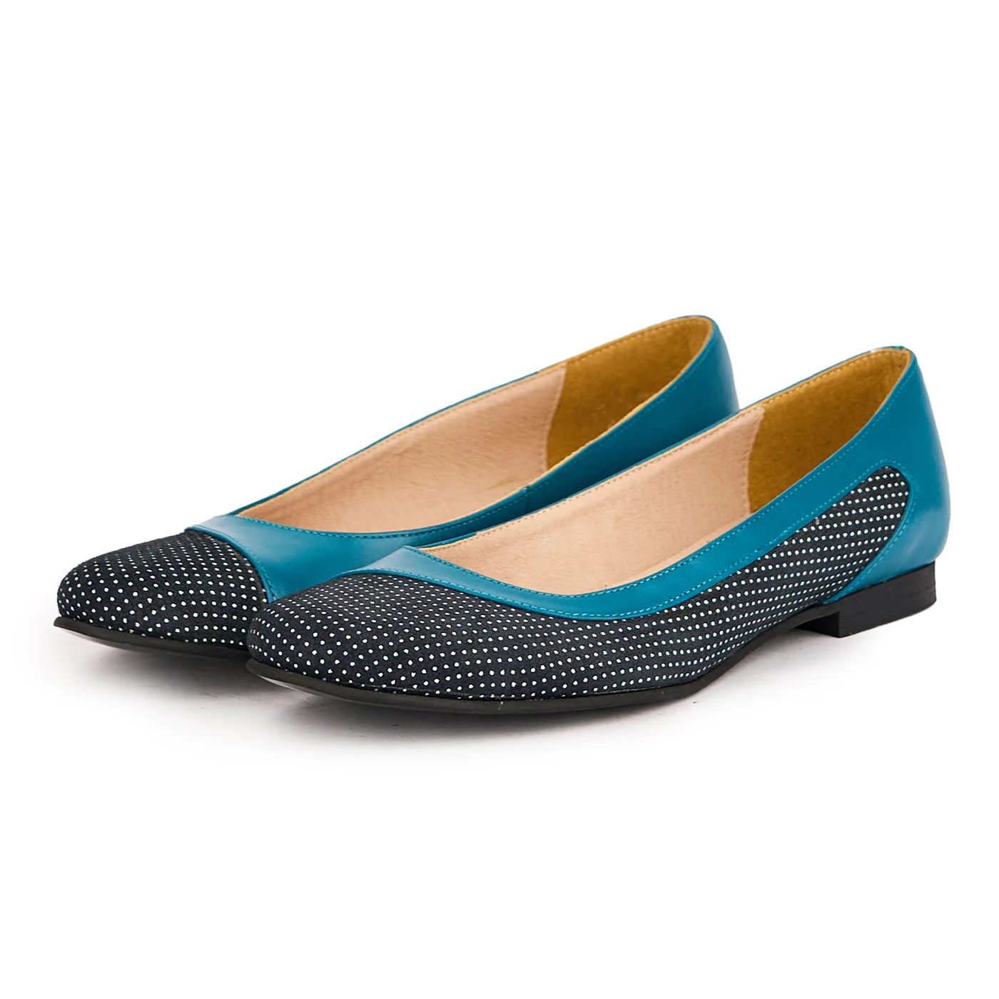 Balerini eleganti dama din piele naturala multicolor 16522 - Image 3