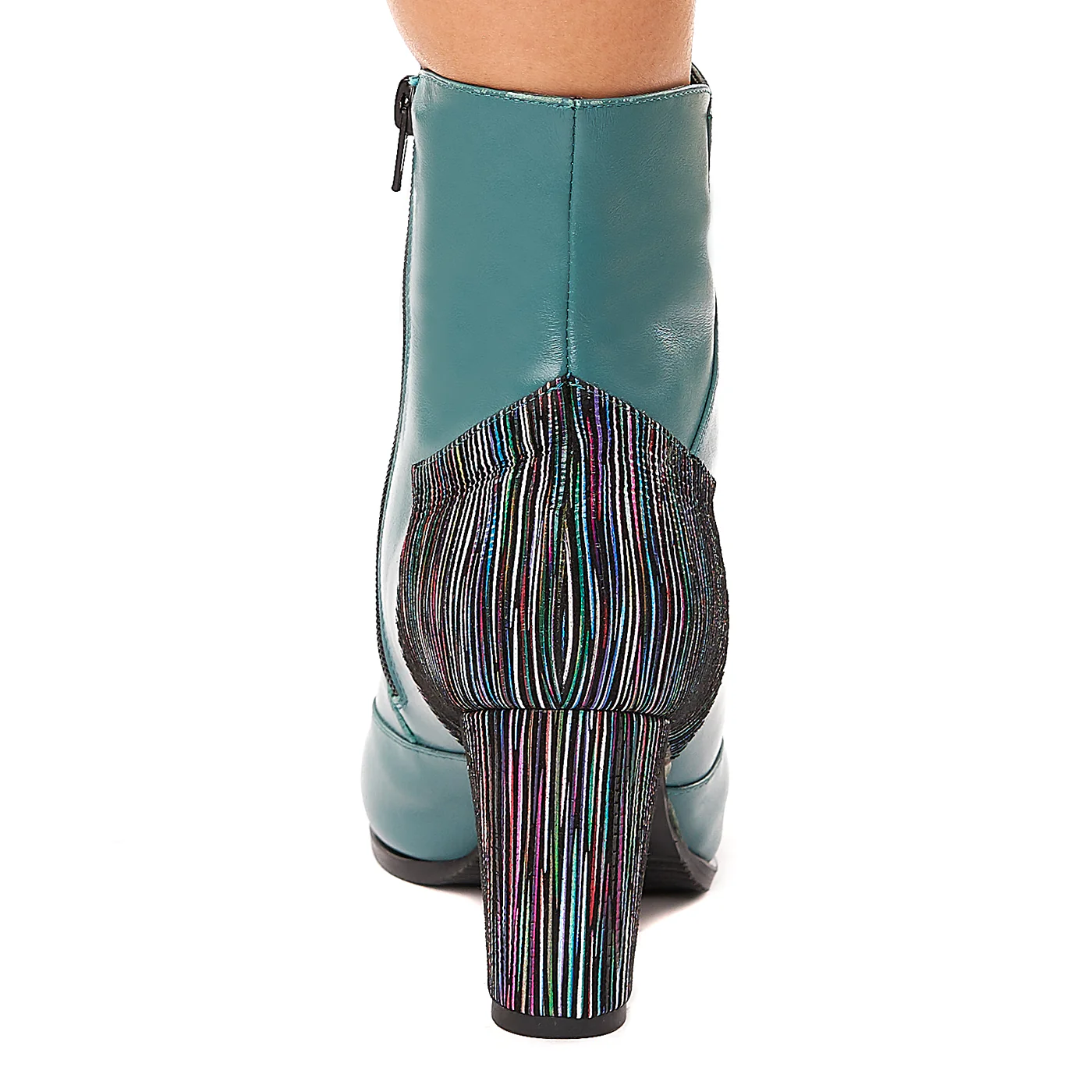 Botine bleu din piele naturala 6115 - Image 3