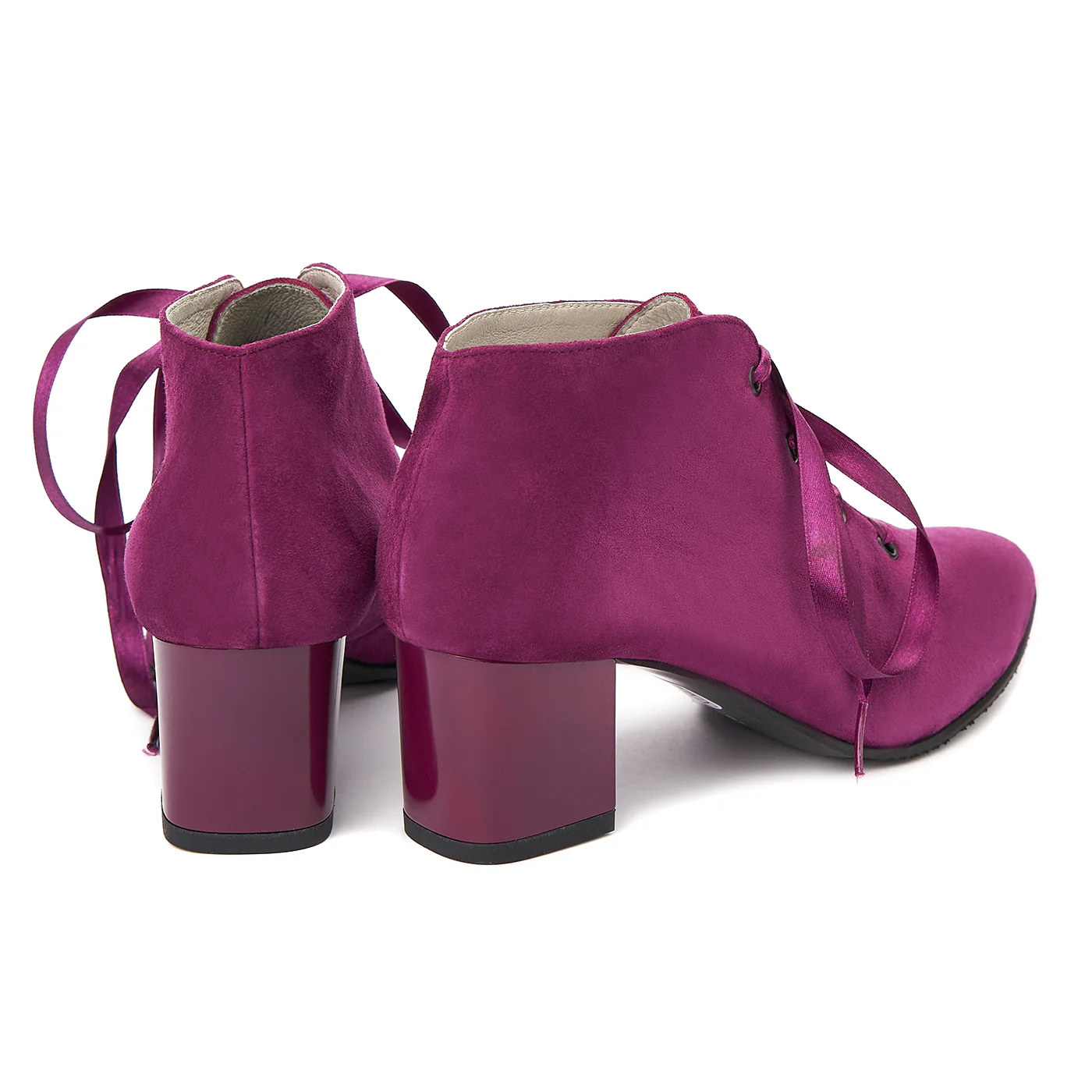 Botine mov din piele naturala 6105 - Image 2