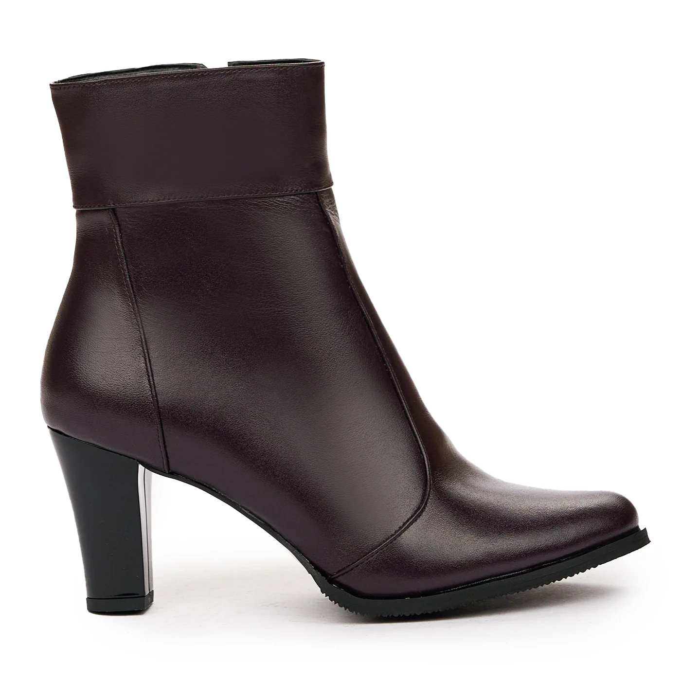 Botine cu Toc Gros din Piele Naturala 6702