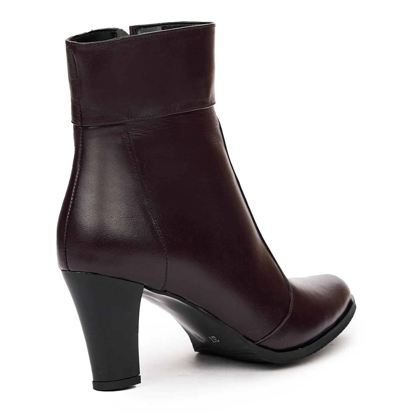 Botine cu Toc Gros din Piele Naturala 6702 - Image 2