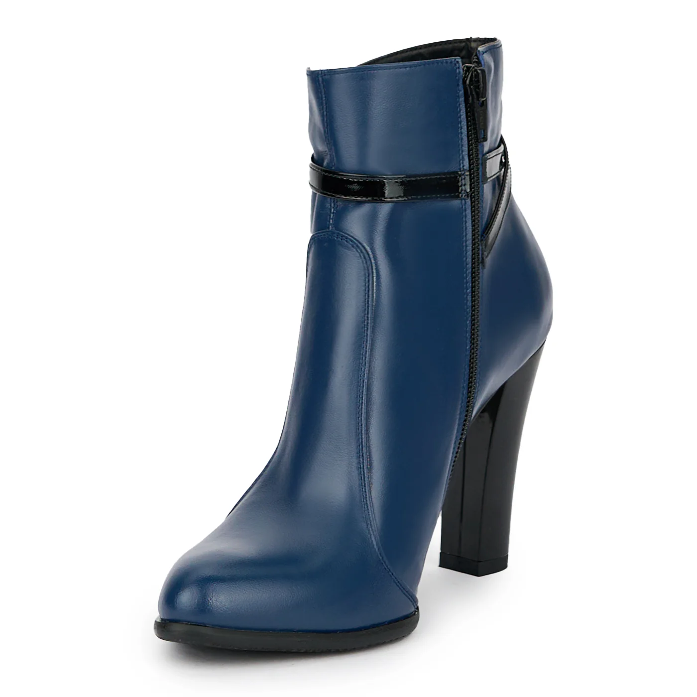 Botine dama bleumarin din piele naturala 6191 - Image 3