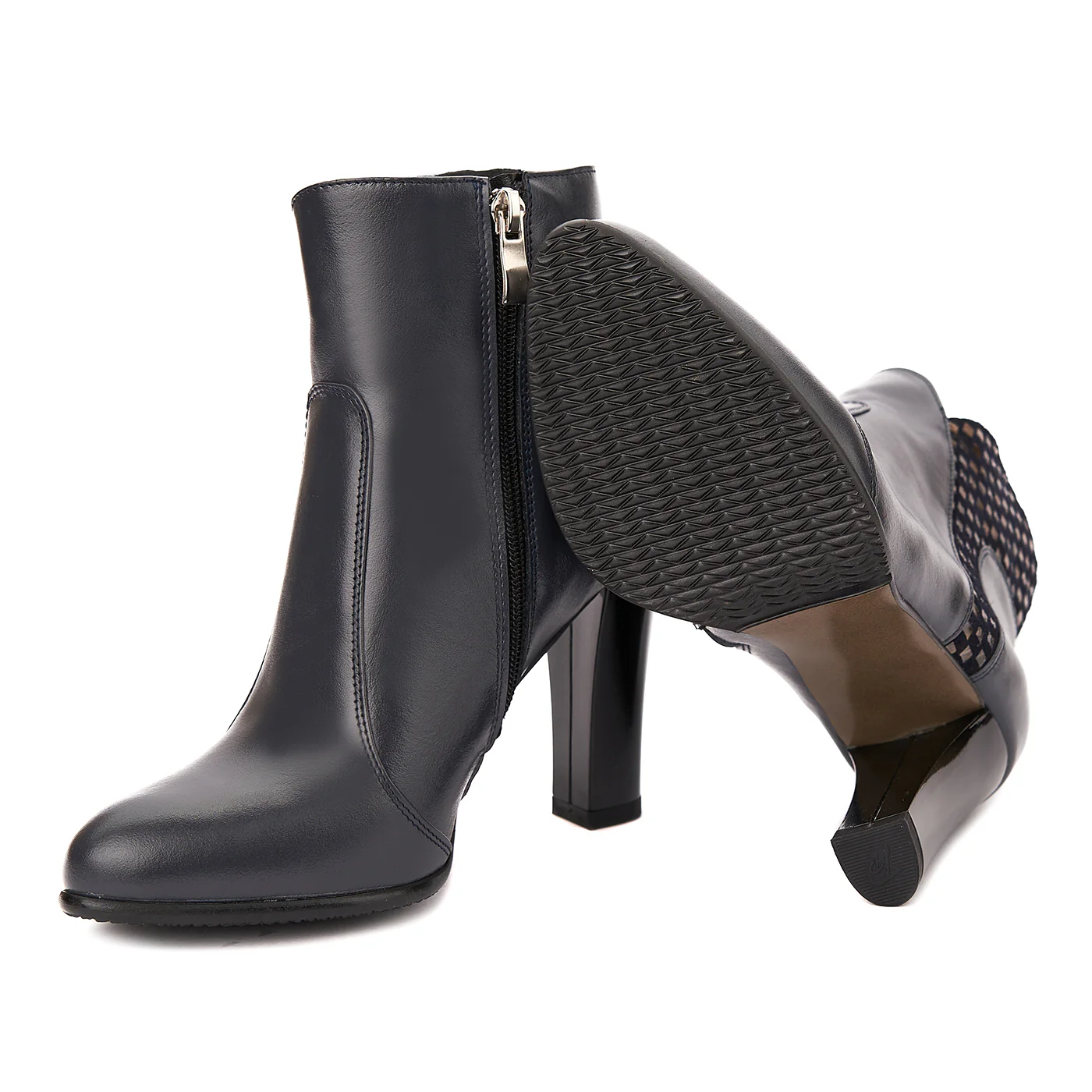 Botine dama bleumarin din piele naturala 6193 - Image 3