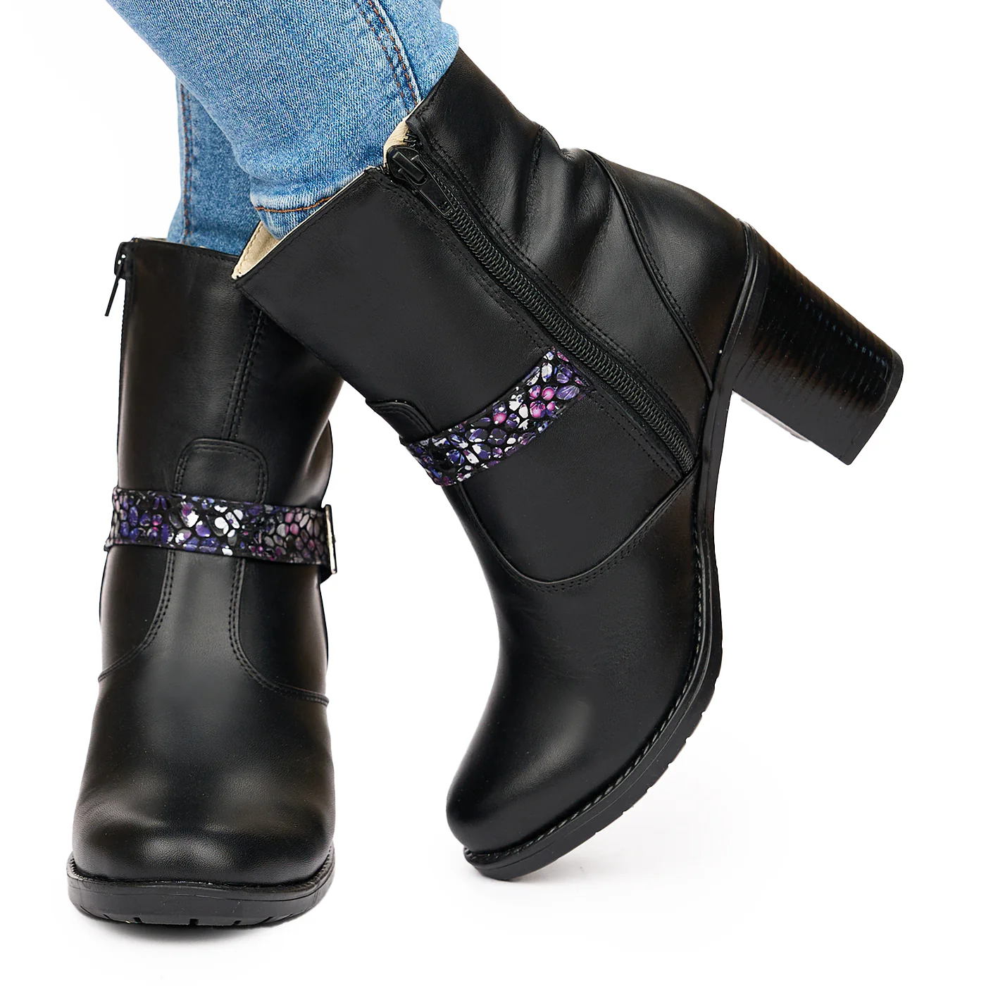 Botine dama clasice din piele naturala 3814 - Image 3
