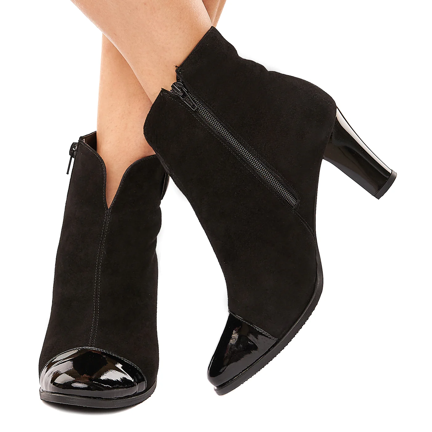Botine Dama cu Toc Inalt 7 Cm din Piele Naturala 6123 - Image 3
