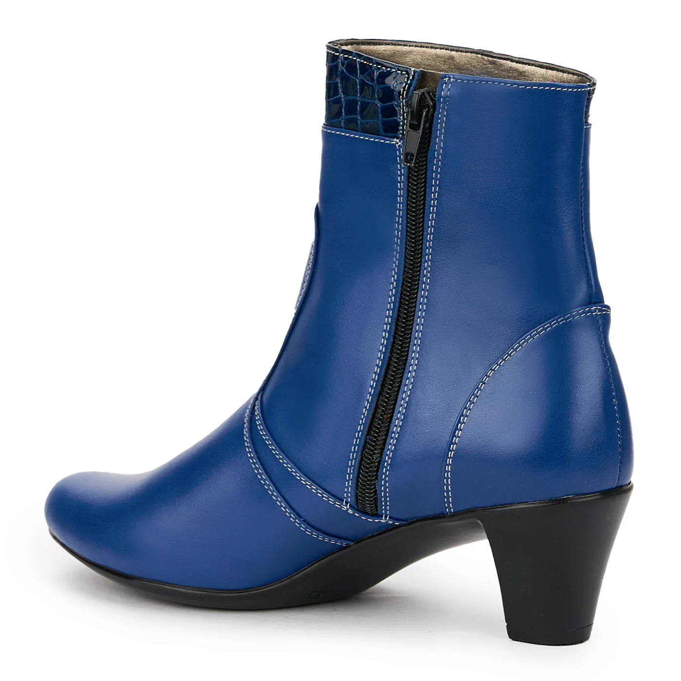 Botine dama din piele naturala bleumarin 14884 - Image 2