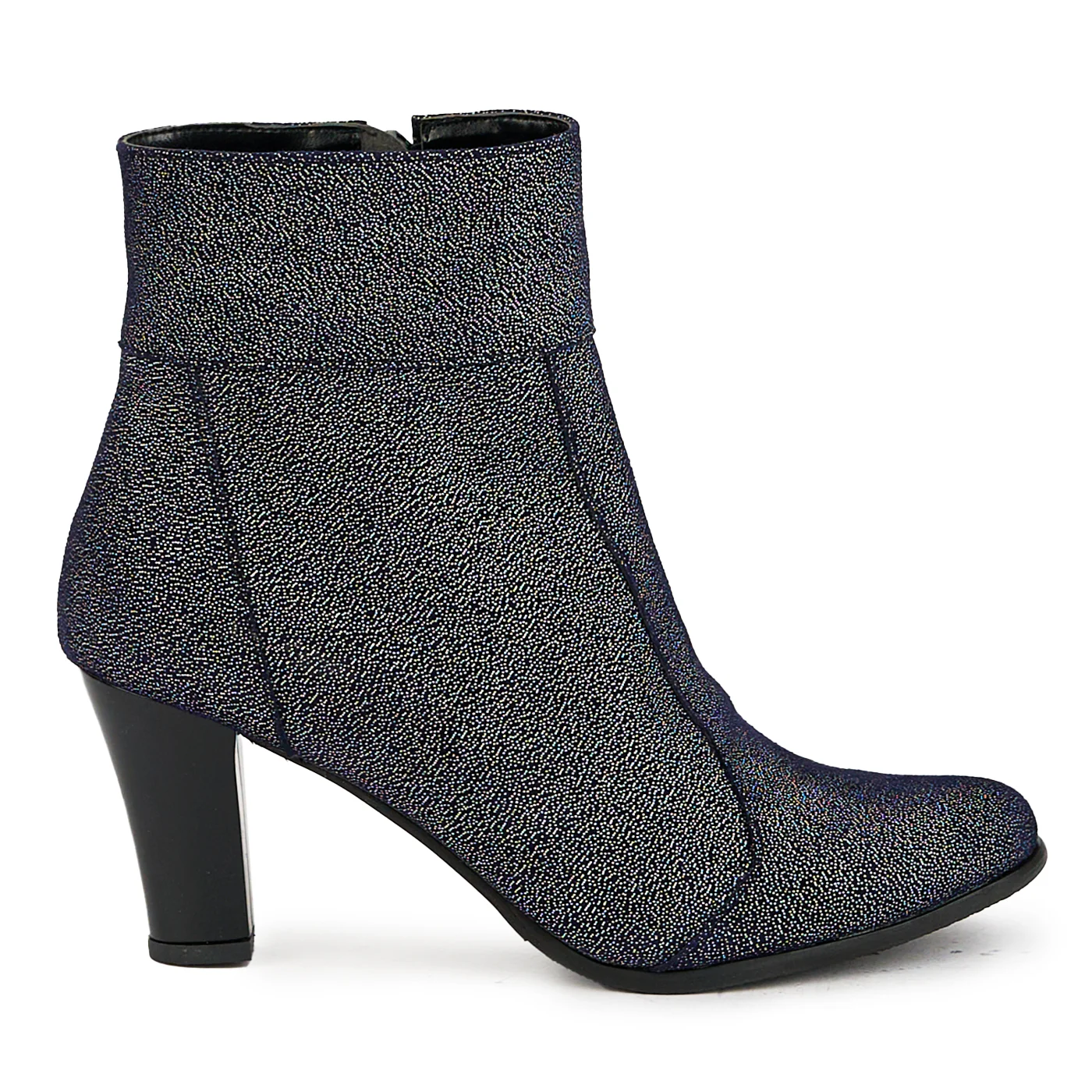 Botine dama din piele naturala bleumarin 17402
