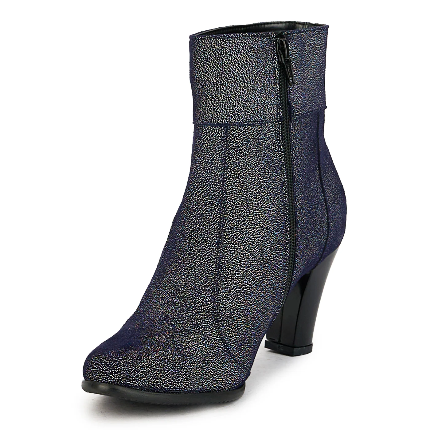Botine dama din piele naturala bleumarin 17402 - Image 3