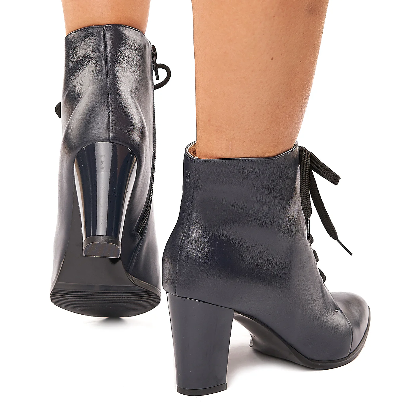 Botine dama din piele naturala bleumarin 6136 - Image 4