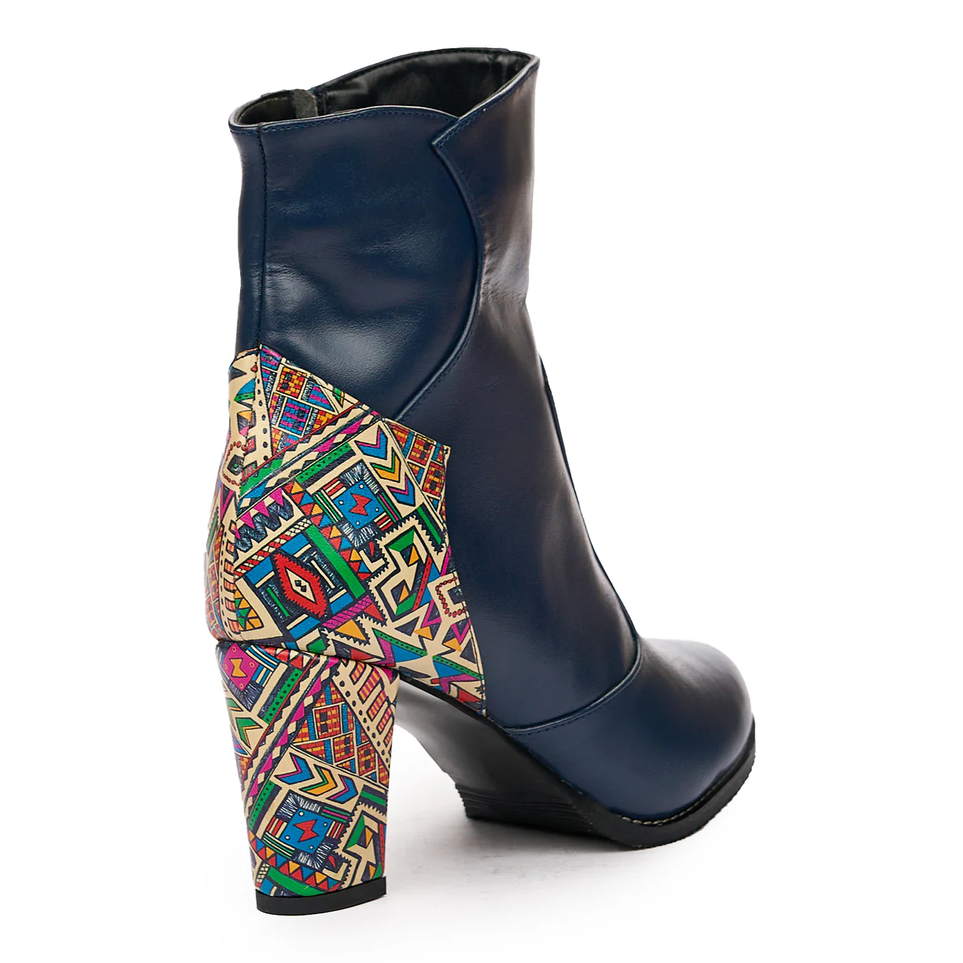 Botine dama din piele naturala bleumarin 6704 - Image 2