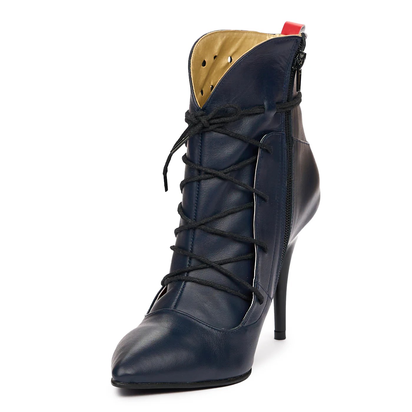 Botine dama din piele naturala bleumarin 6816 - Image 4