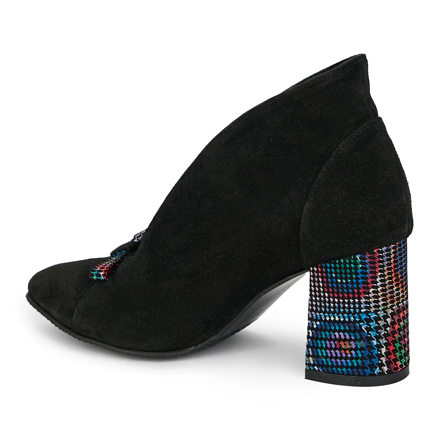 Botine dama din piele naturala cu toc gros 7,5 cm 17901 - Image 2