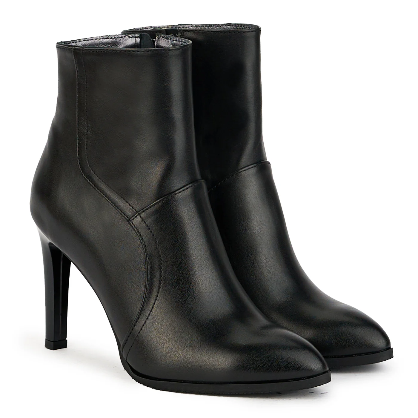Botine dama din piele naturala cu toc subtire 9.5 cm 17412 - Image 4