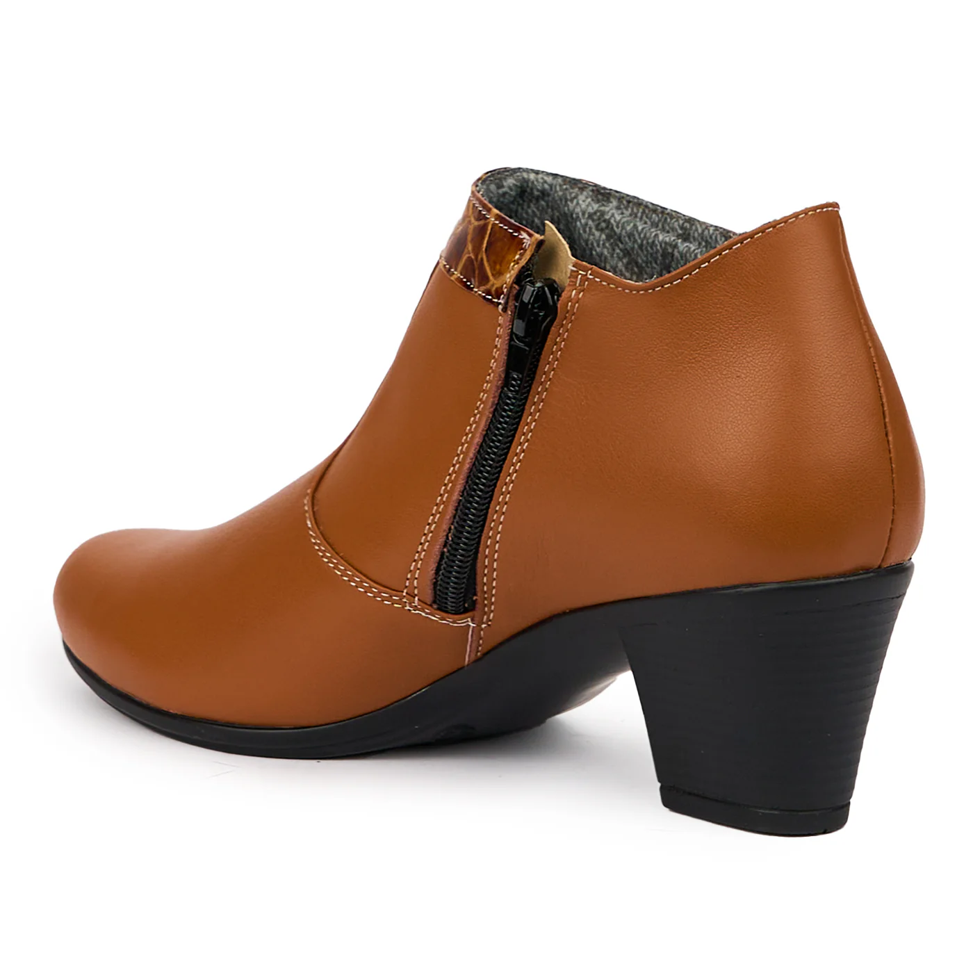 Botine dama din piele naturala maro 14304 - Image 2