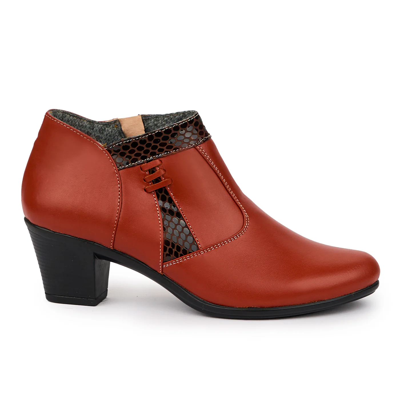 Botine dama din piele naturala maro 14306