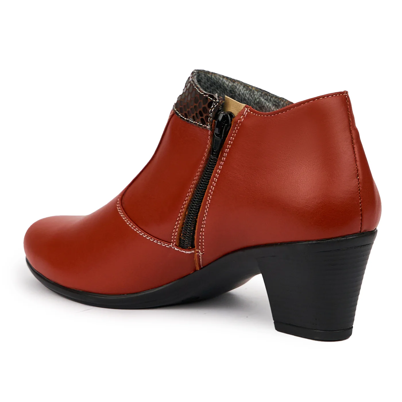 Botine dama din piele naturala maro 14306 - Image 2
