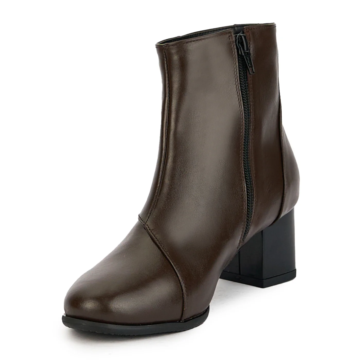 Botine dama din piele naturala maro 17403 - Image 3