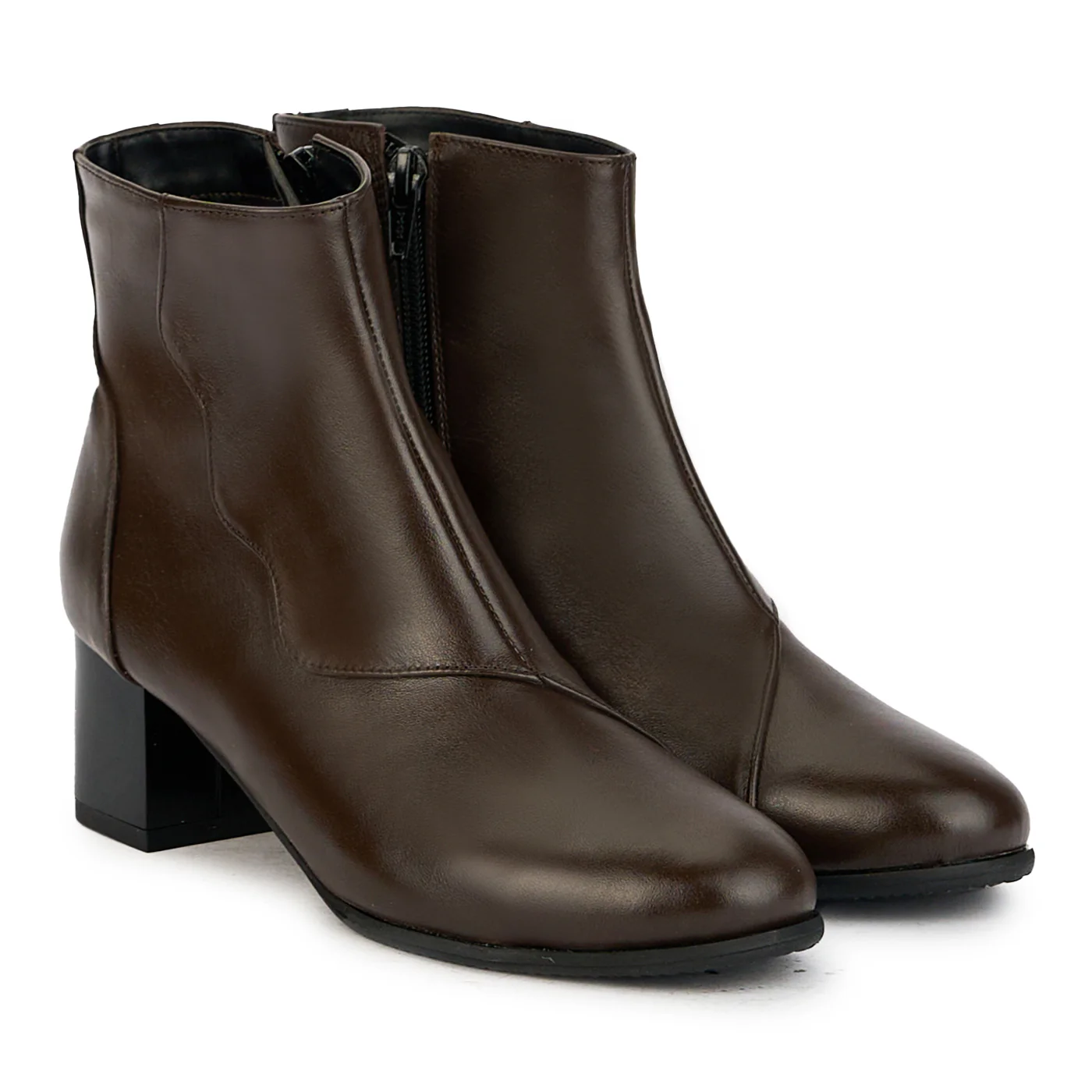 Botine dama din piele naturala maro 17403 - Image 4