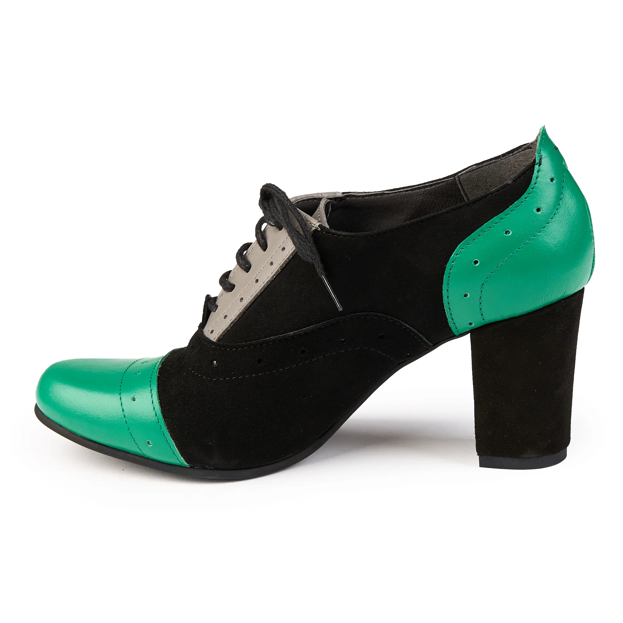 Botine dama din piele naturala multicolor 14823 - Image 2