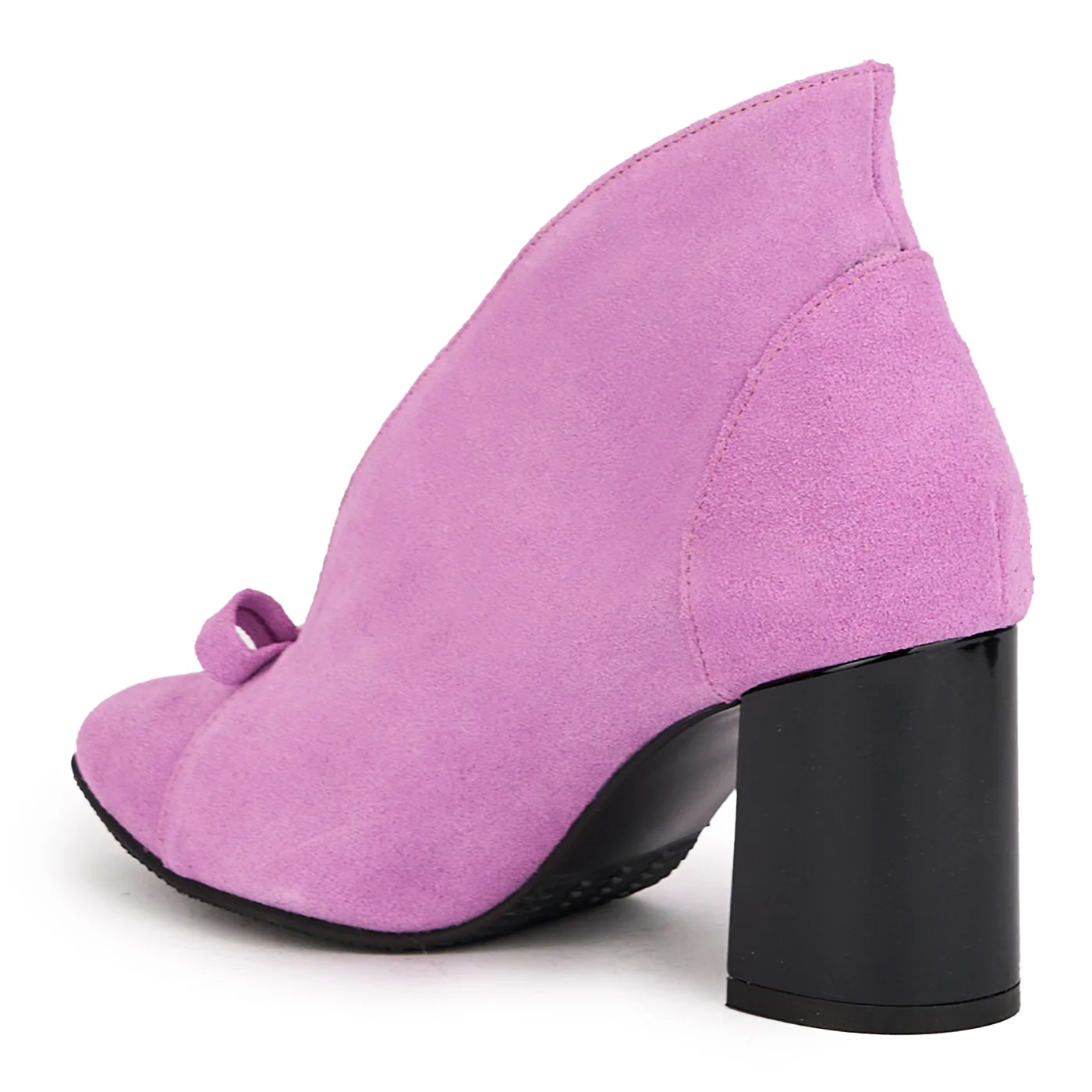 Botine dama din piele naturala multicolor cu toc gros 7.5 cm 17170 - Image 2