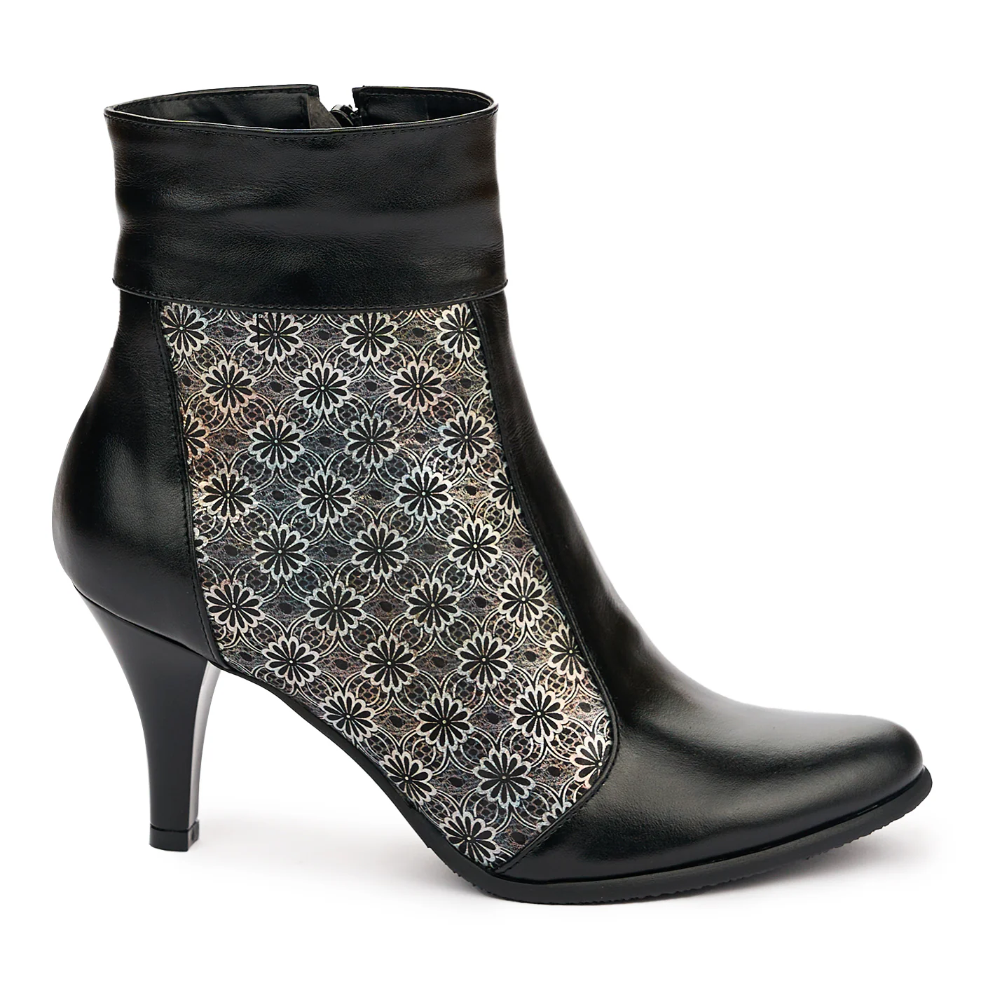Botine dama din piele naturala neagra 13112