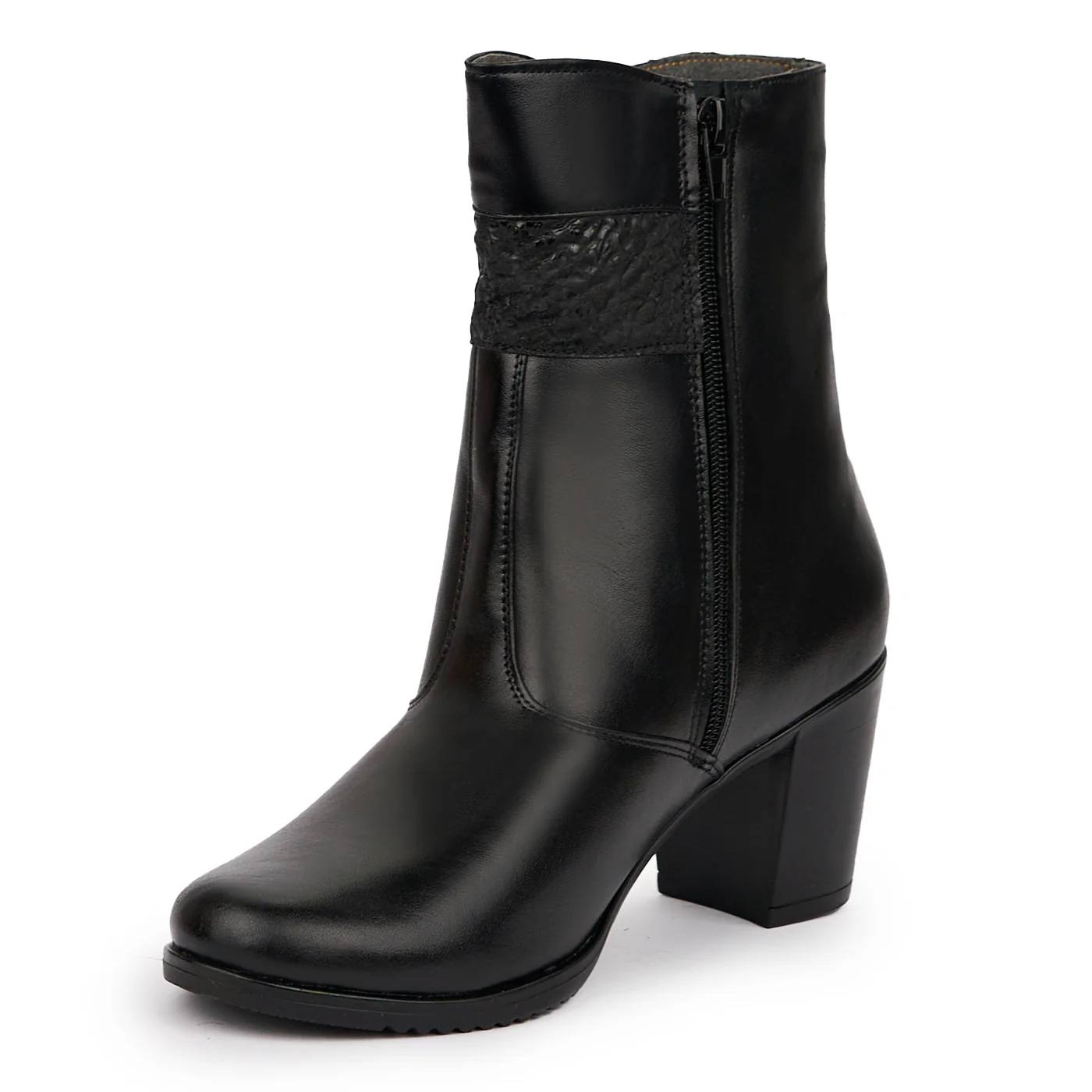 Botine dama din piele naturala neagra 14296 - Image 3