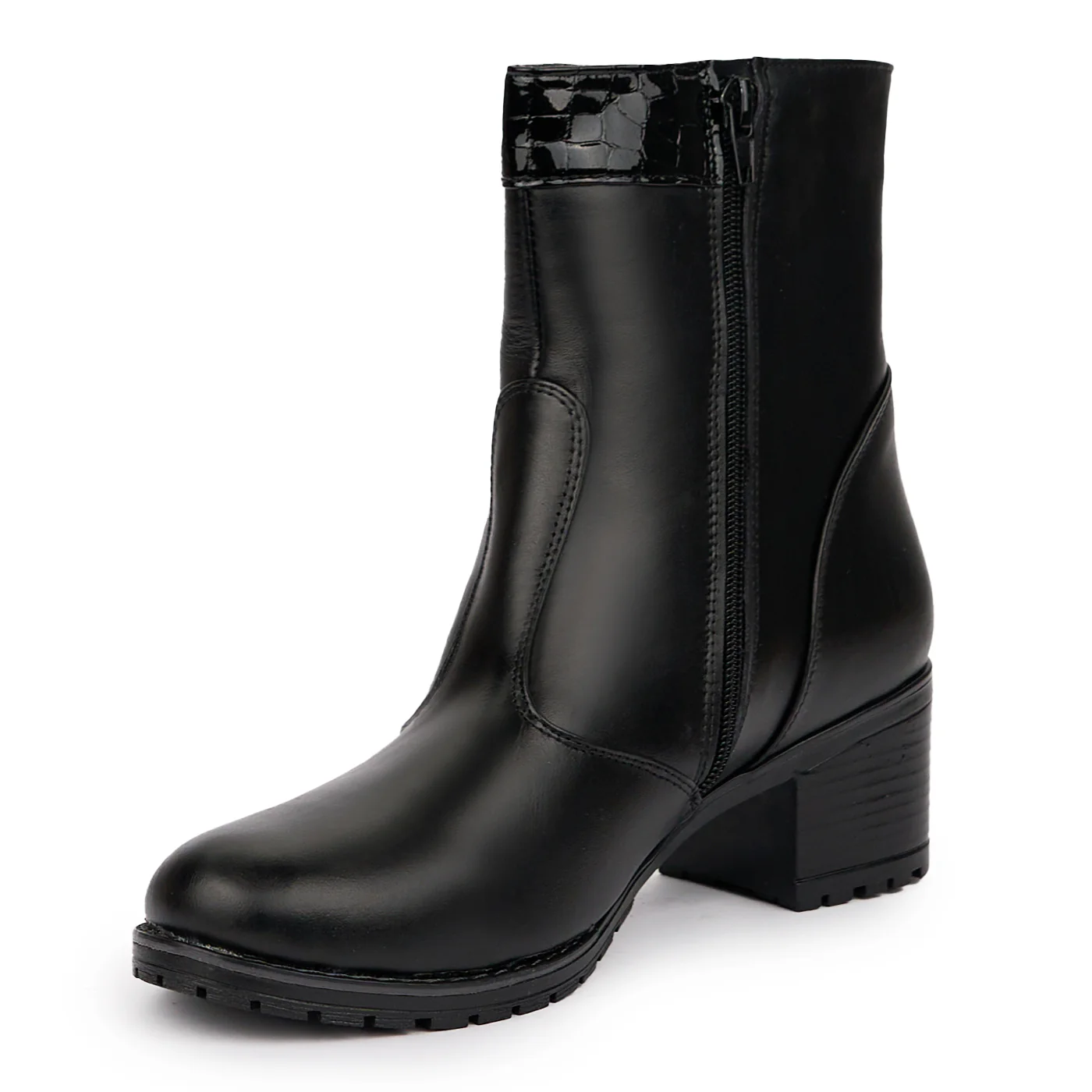 Botine dama din piele naturala neagra 14299 - Image 3