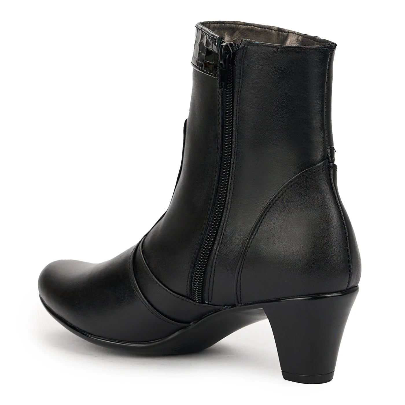 Botine dama din piele naturala neagra 14882 - Image 2