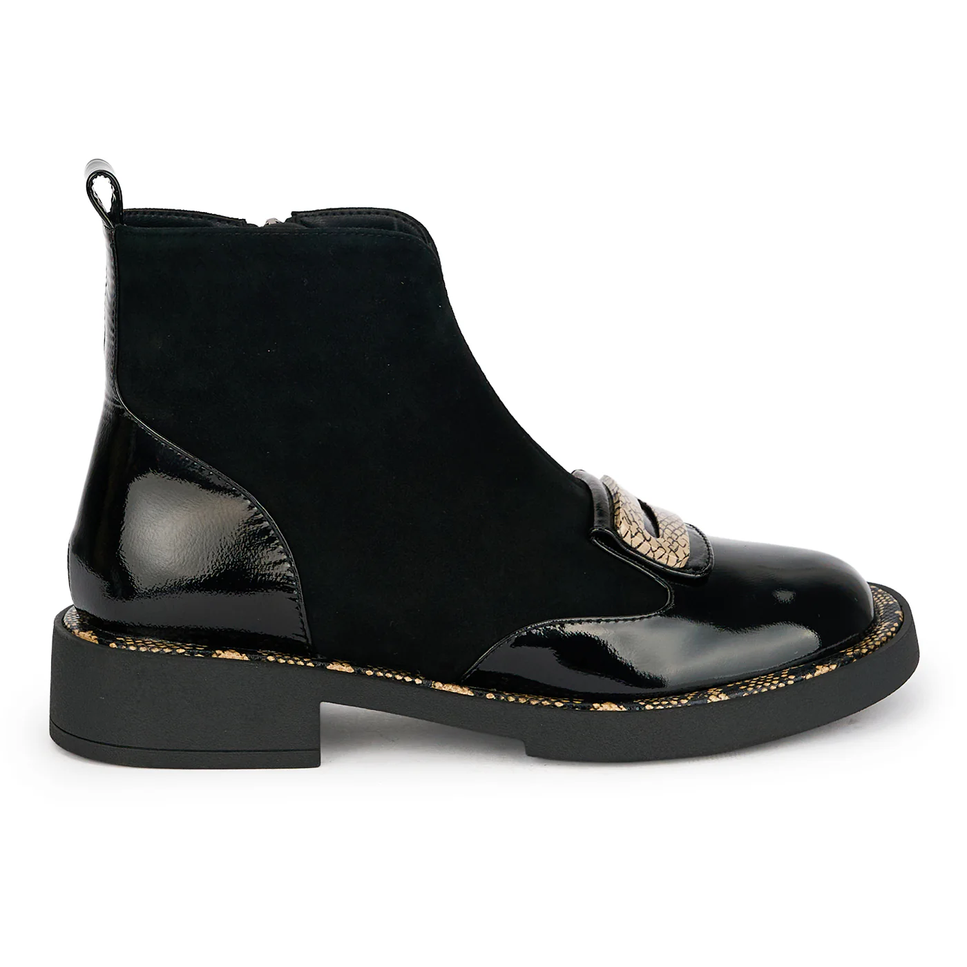 Botine dama din piele naturala neagra 19027