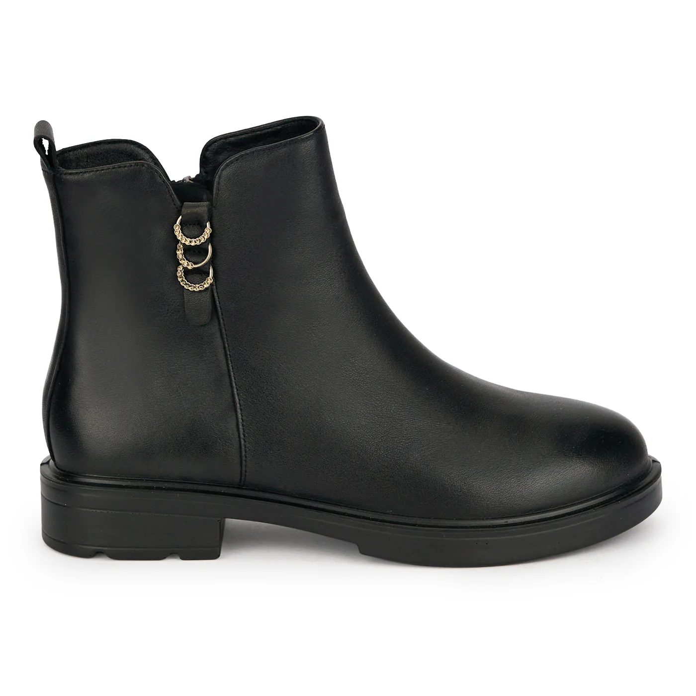 Botine dama din piele naturala neagra 19037
