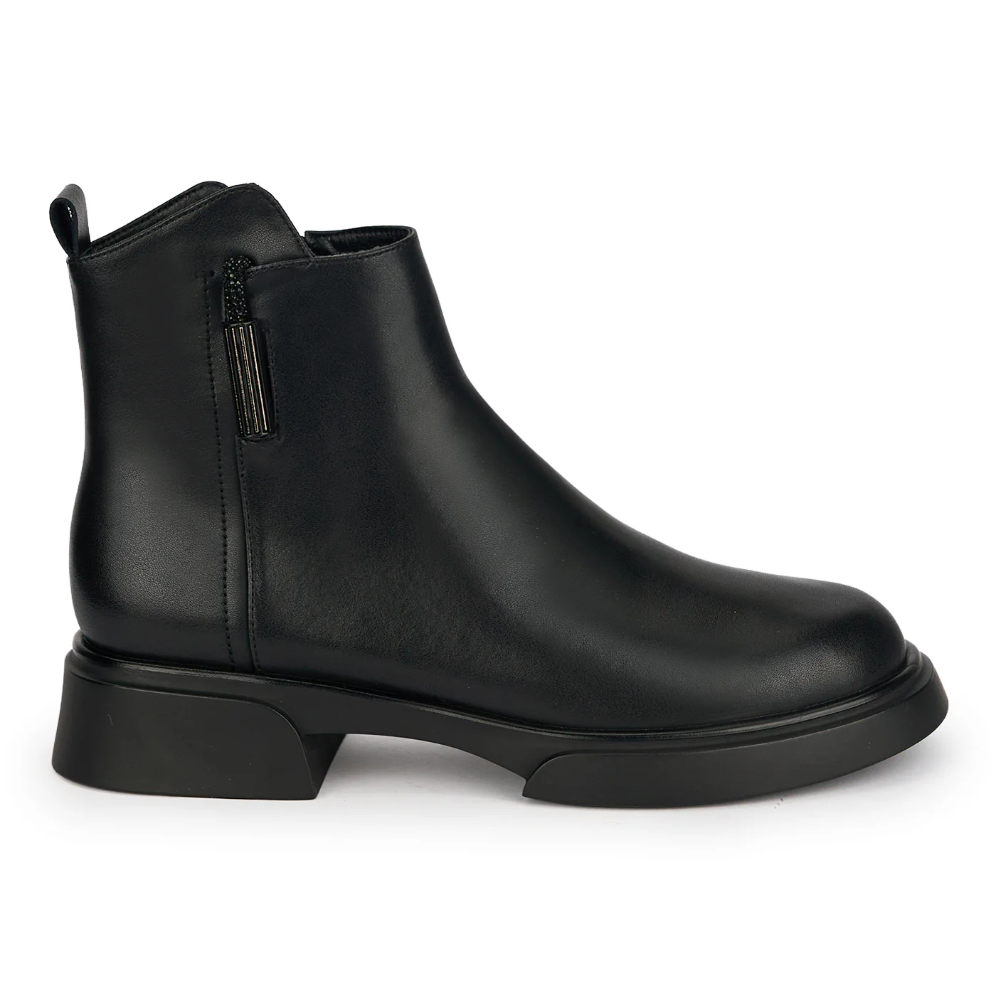 Botine dama din piele naturala neagra 19039