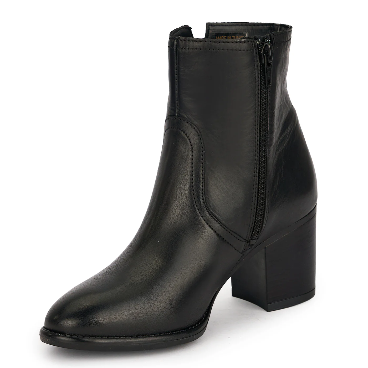 Botine dama din piele naturala neagra 19092 - Image 3