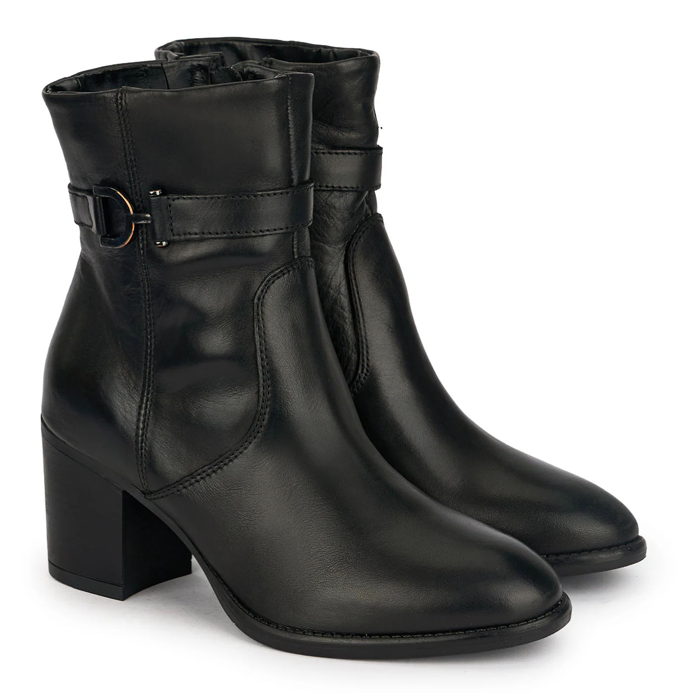 Botine dama din piele naturala neagra 19093 - Image 3