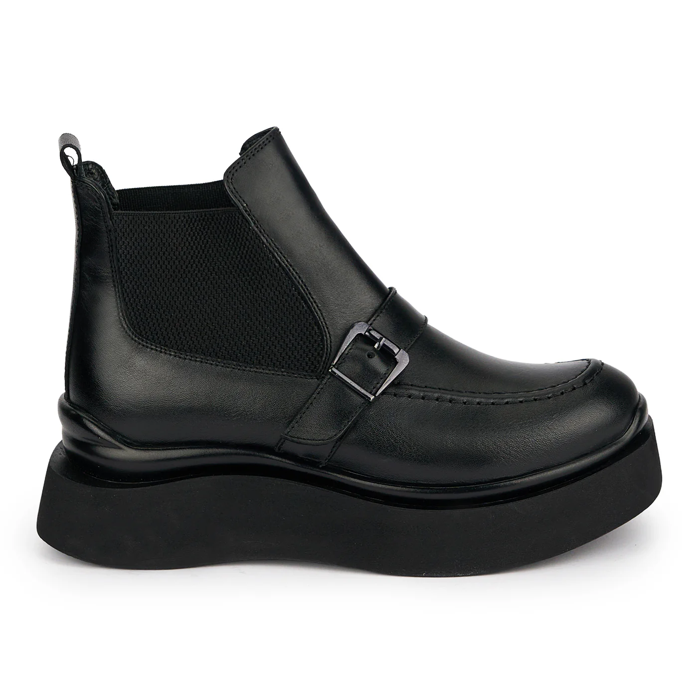 Botine dama din piele naturala neagra 19118