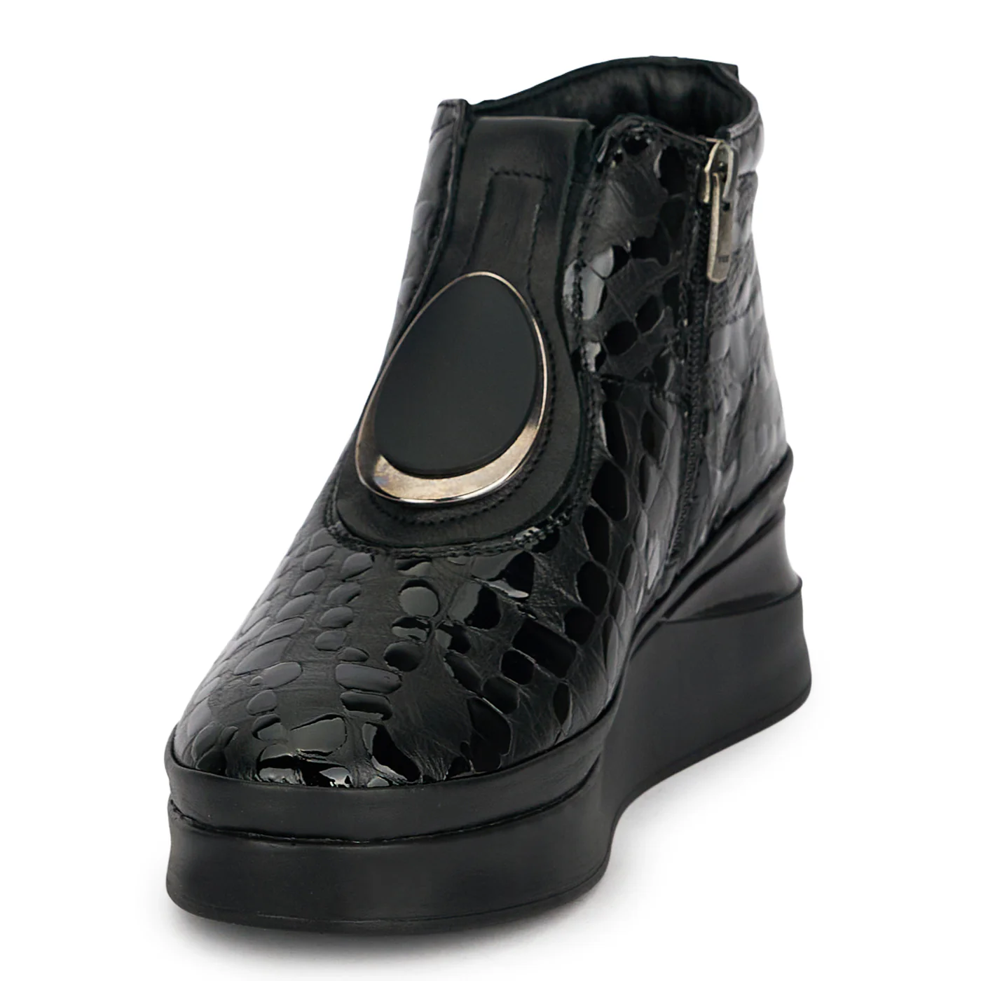 Botine dama din piele naturala neagra 19129 - Image 3
