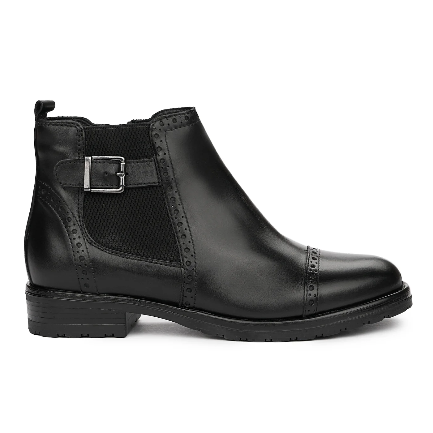 Botine dama din piele naturala neagra 3976
