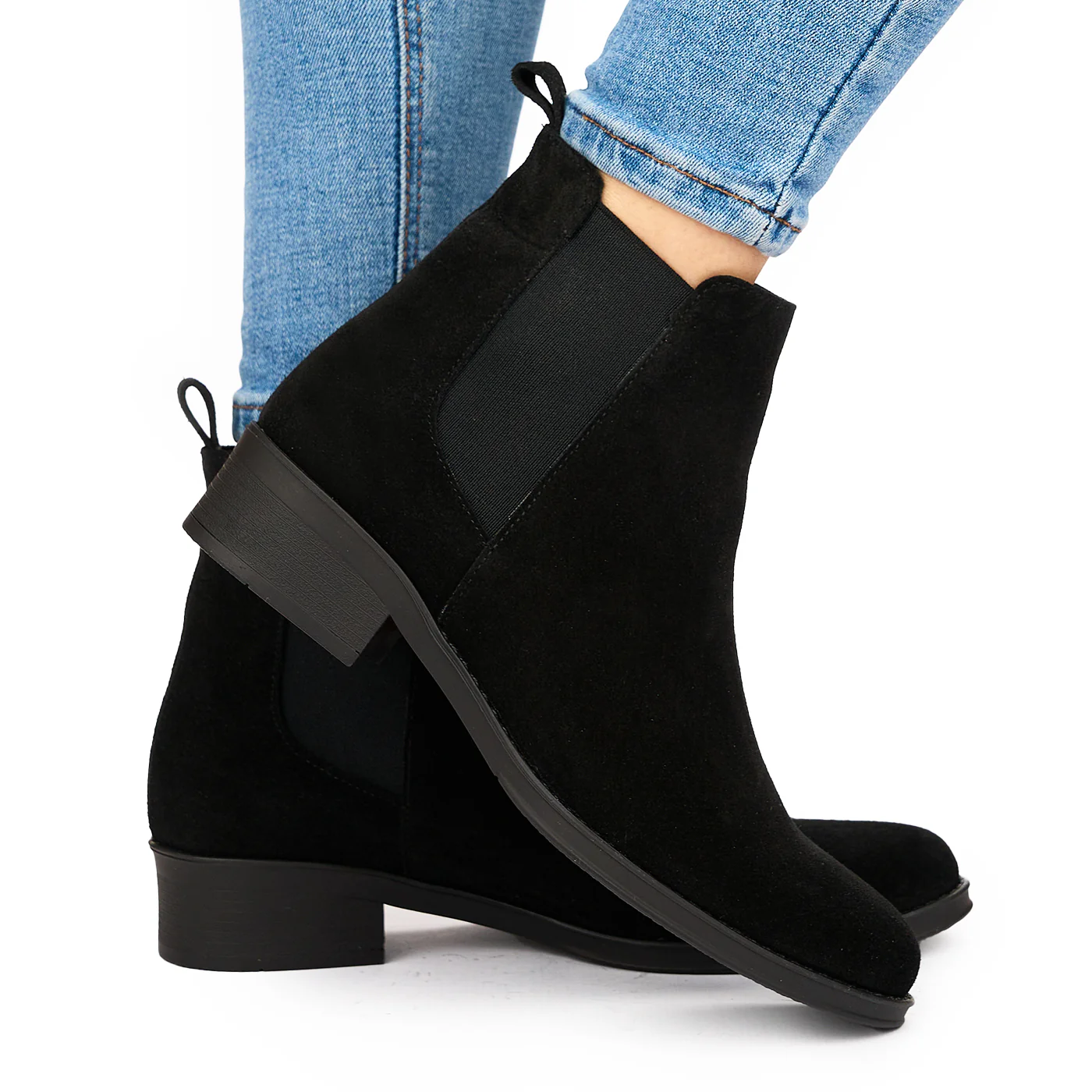 Botine dama din piele naturala neagra 6054