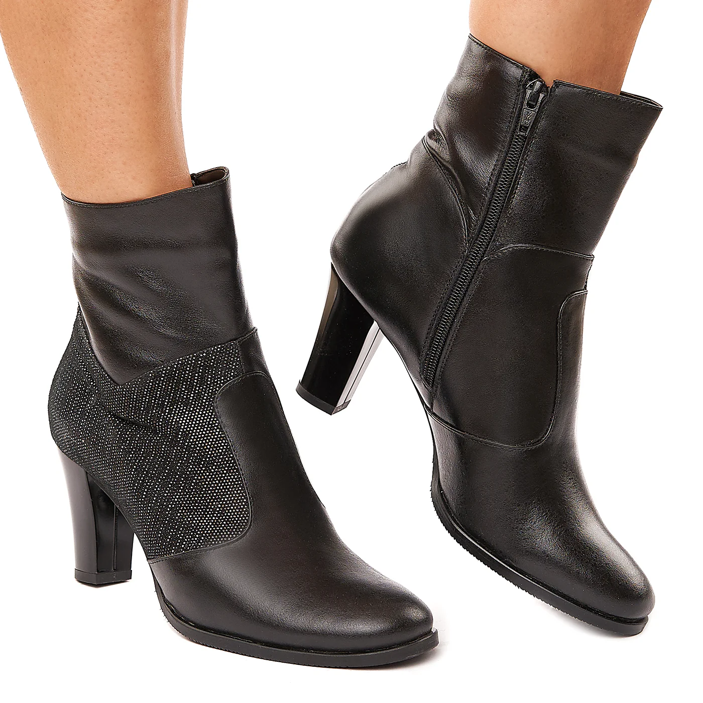 Botine dama din piele naturala neagra 6117 - Image 2