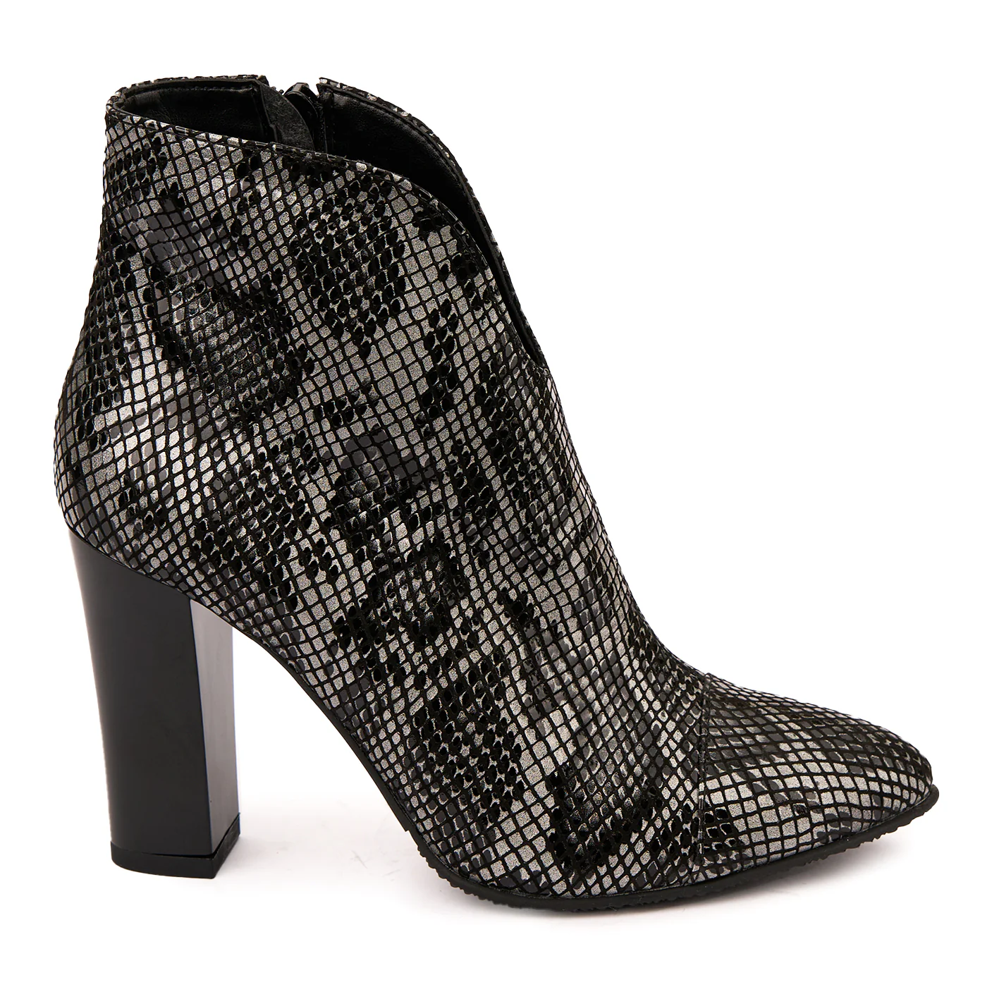 Botine dama din piele naturala neagra 6359