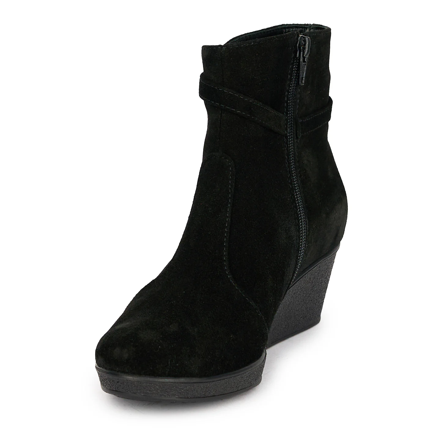 Botine dama din piele naturala neagra cu platforma 5 cm 18948 - Image 3