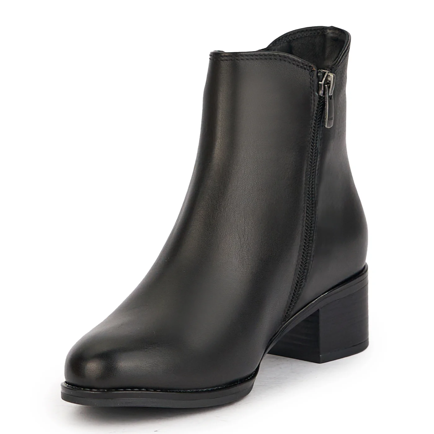 Botine dama din piele naturala neagra cu toc 4.5 cm  17209 - Image 3