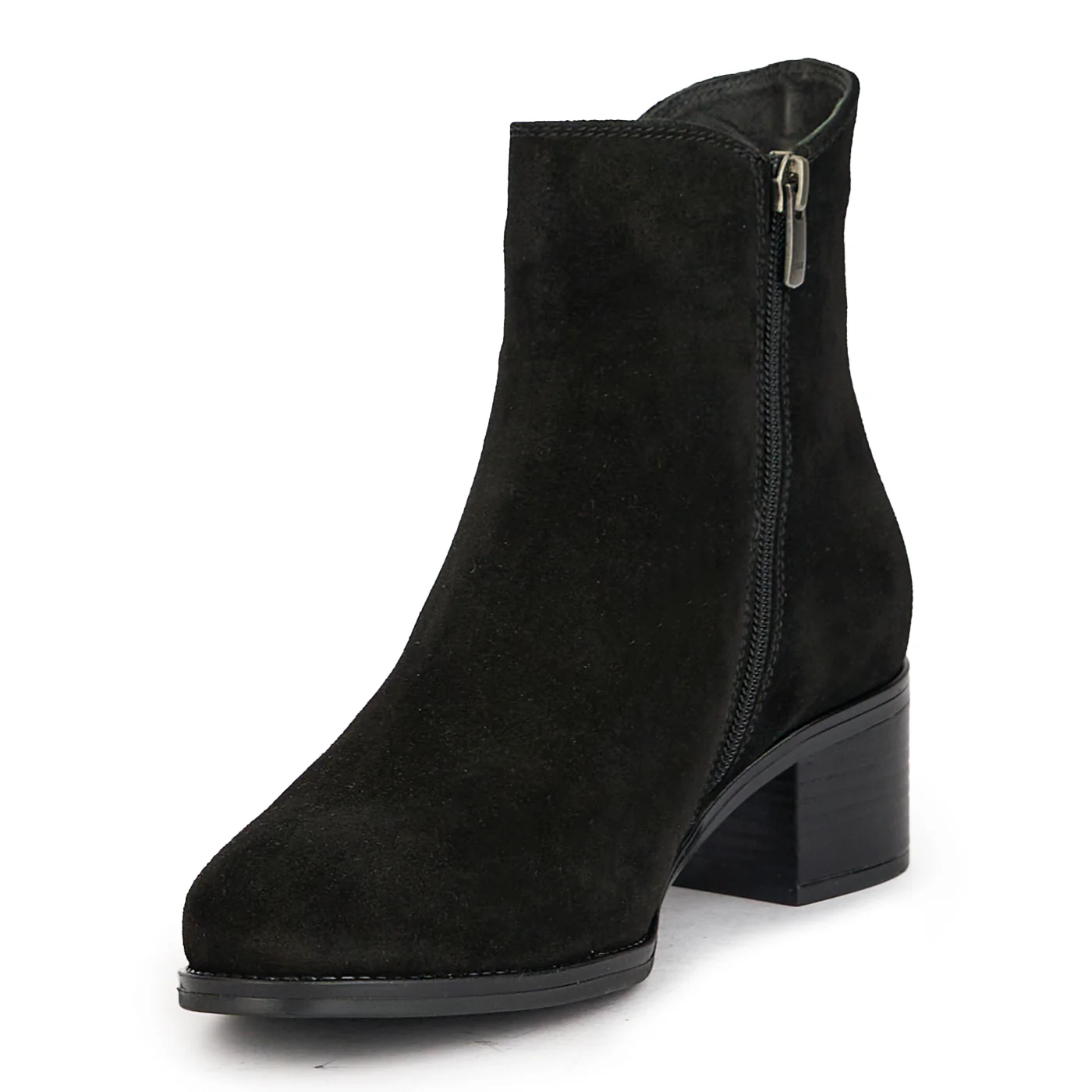 Botine dama din piele naturala neagra cu toc 4.5 cm  17210 - Image 3