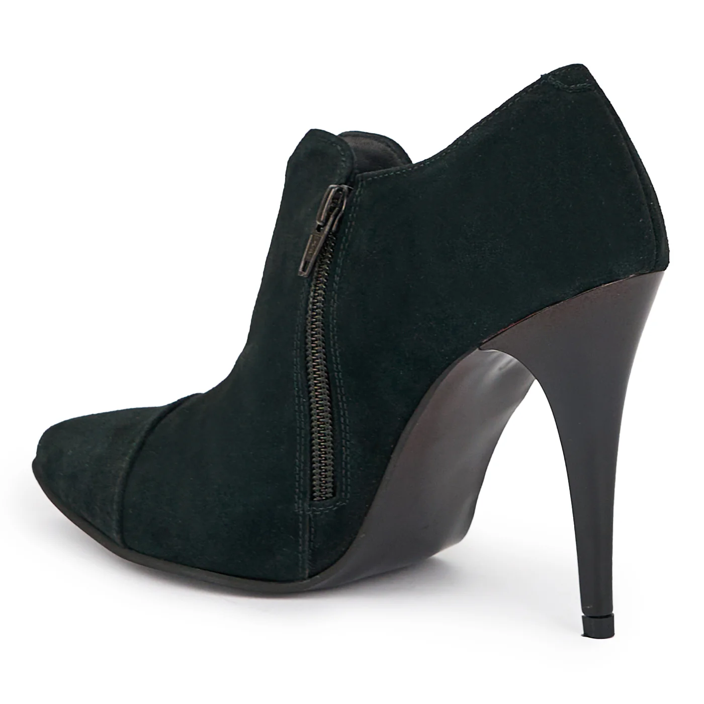 Botine dama din piele naturala neagra cu toc subtire 11 cm 15266 - Image 2