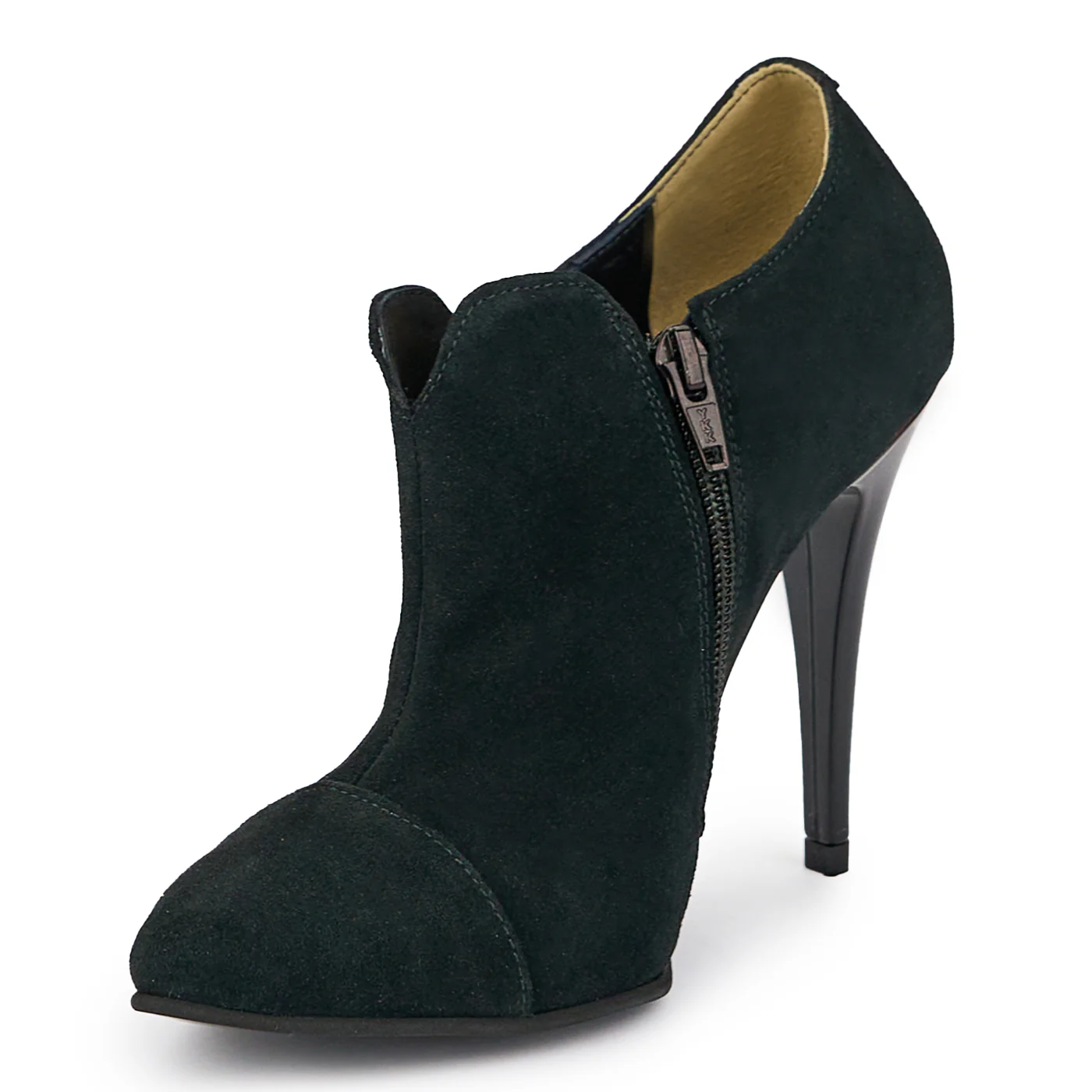 Botine dama din piele naturala neagra cu toc subtire 11 cm 15266 - Image 3