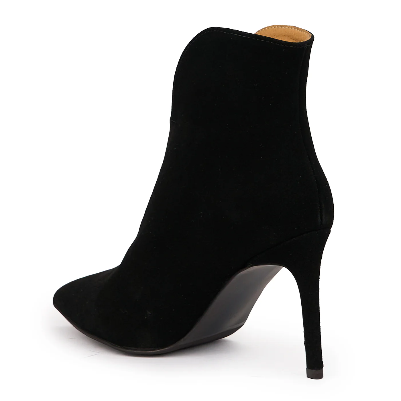 Botine dama din piele naturala neagra cu toc subtire 9 cm 14266 - Image 2
