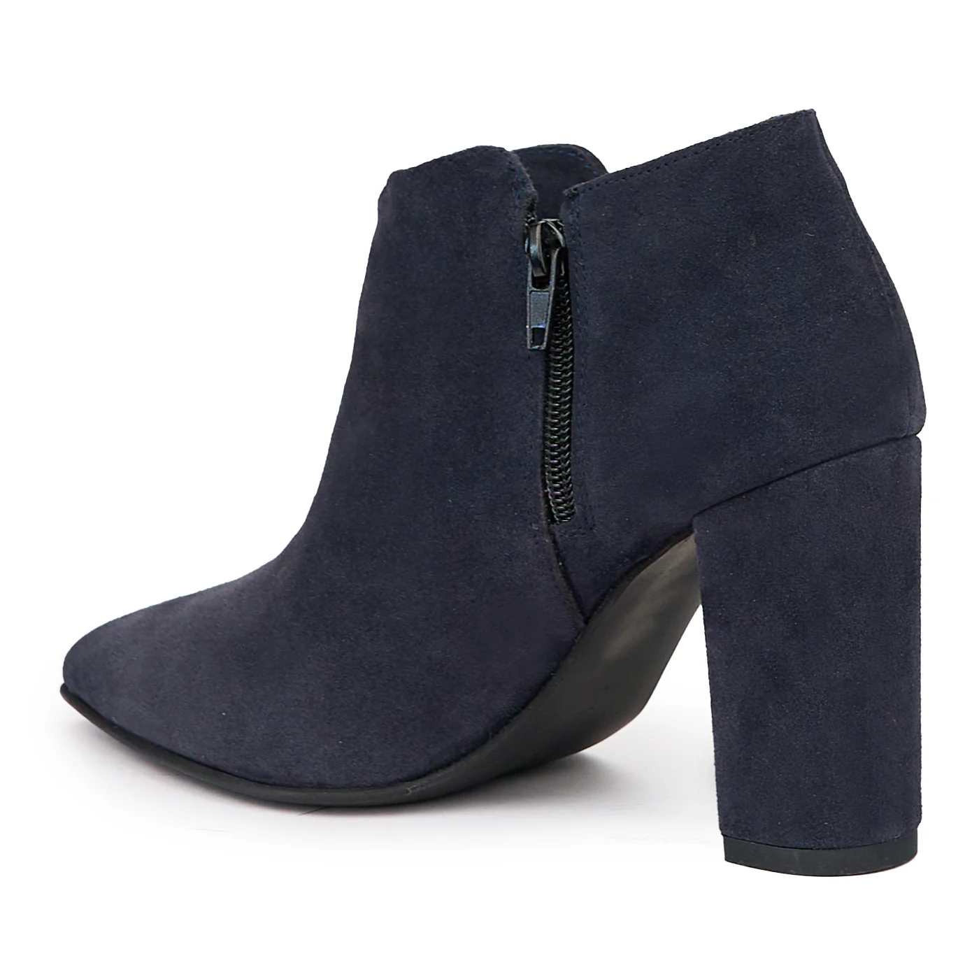 Botine dama din piele naturala neagra cu toc subtire 9 cm 14482 - Image 2